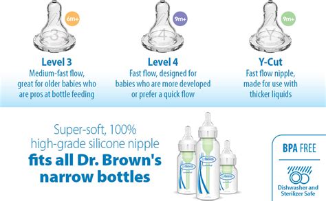 nipples for dr brown bottles|Dr. Browns Nipple Level Guide